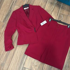 Tahari Red suit